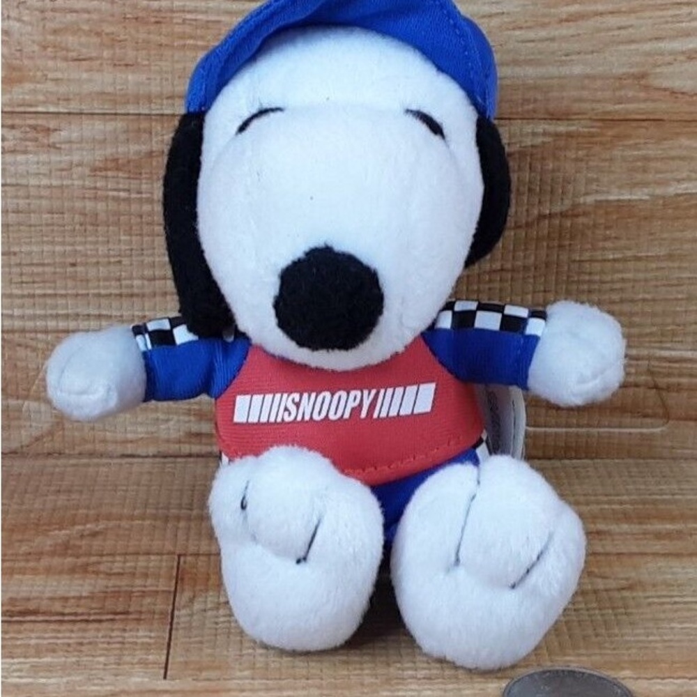 SNOOPY RACE CAR DRIVER 5" PLUSH MetLife Peanuts Charlie Brown BST-3